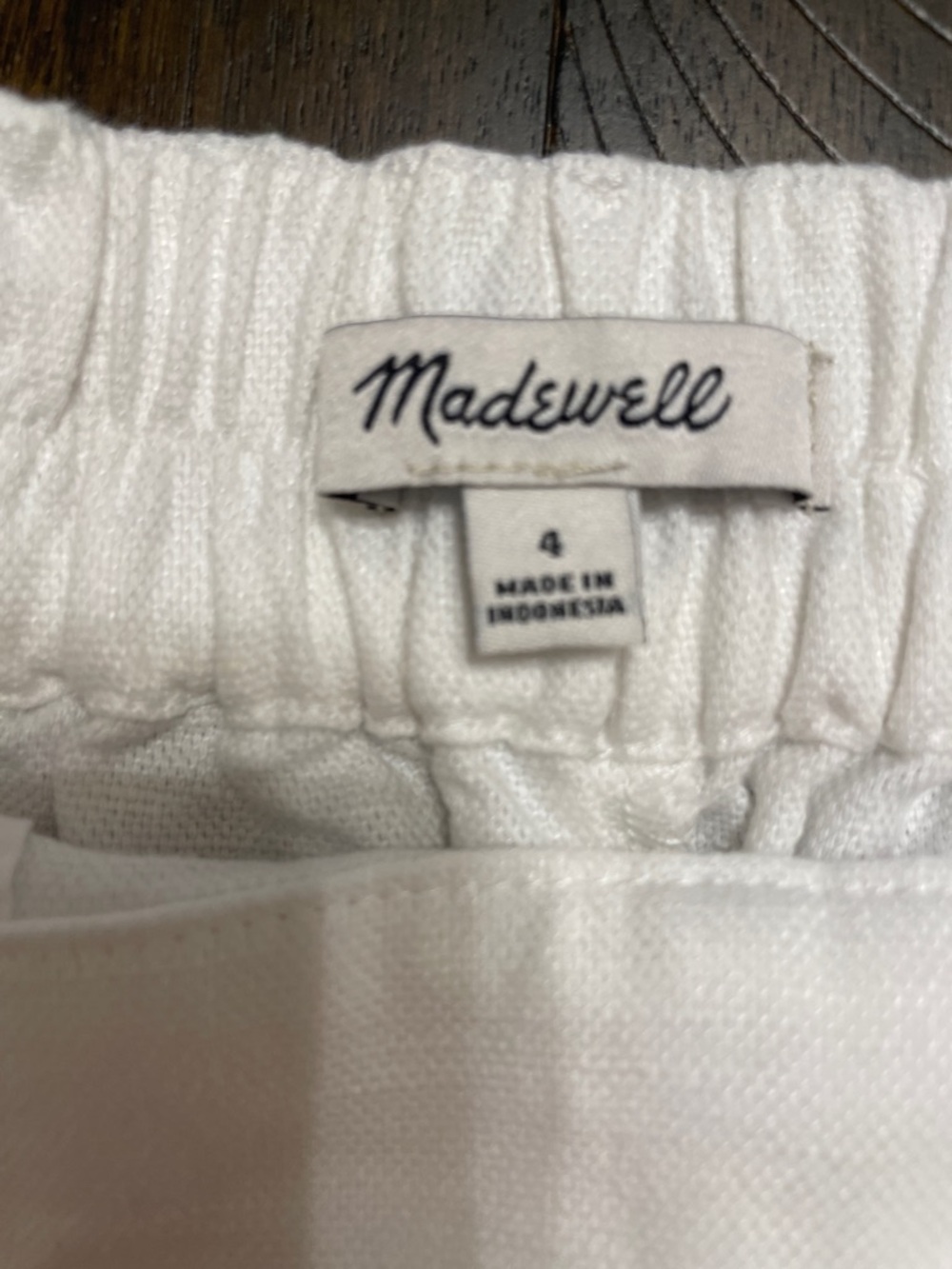 Madewell White Wide-Leg Linen-Blend Pants - Picture 4 of 10